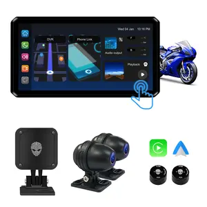 Alien Rider M2PRO Motorcycle Streaming Smart System,77G mmWave Radar Blind Spot Detection,Wireless Connectivity with CarPlay/Android Auto,Rear-View Streaming Lane Change Assist,1080P HD Dashcam,TPMS