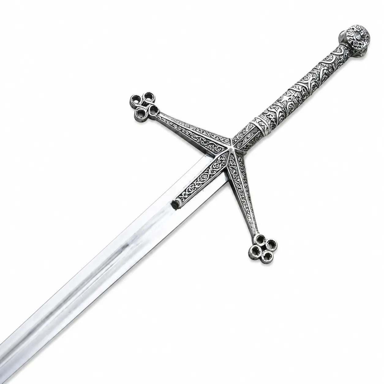 43" Handmade Scottish Claymore Sword Replica, Medieval Highland Display Sword with Sheath for Home Decor Hanging Decor