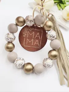 Simple Boho Style Random Pattern Beaded Keychain, Tassel Decor Keychain for Women & Men for Daily Clothing Decor, Summer Trendy All-match & Exquisite Keychain for Gift