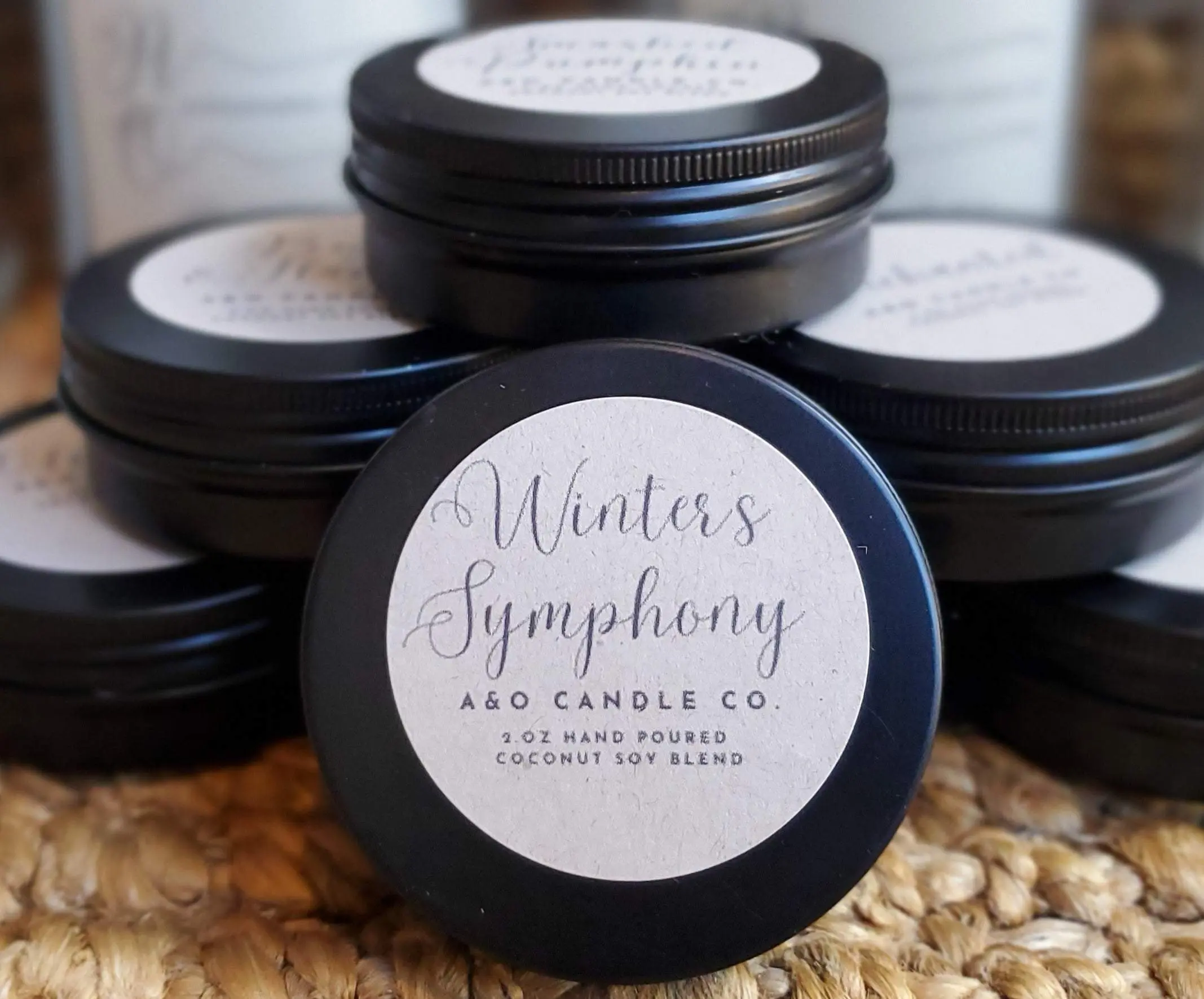 Winter's Symphony 2 oz Coconut Soy Blend Hand-Crafted Wood Wick Candle