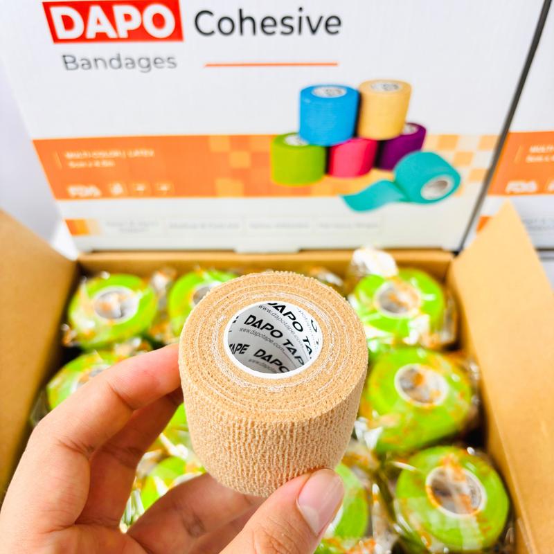 [48Packs] Dapo Self-Adhesive Sports Bandage 2 Inch x 5 Yard for ankle, knee, and wrist protection and sports training support, breathable, stretchy, good quality.