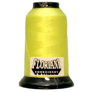 Floriani Polyester Embroidery Thread 1000m/1100yds - Neon Citron - PF0010