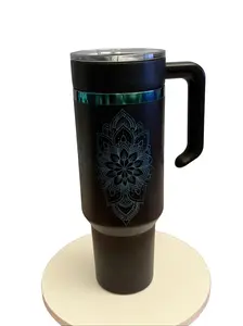 40oz Mandala Artwork Tumbler by @inkby_jenni