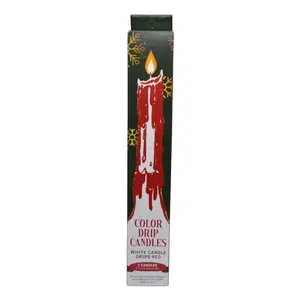 (set of 2) Red Drip candles