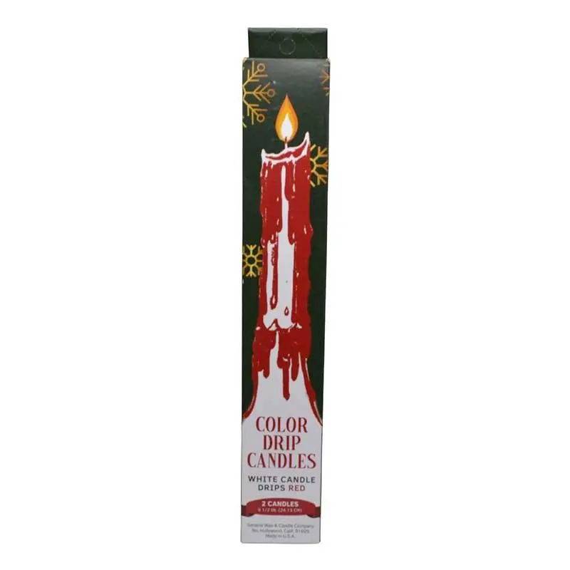Red Drip Candles Set of 2 — Ritual Taper Candles for Love &amp; Passion