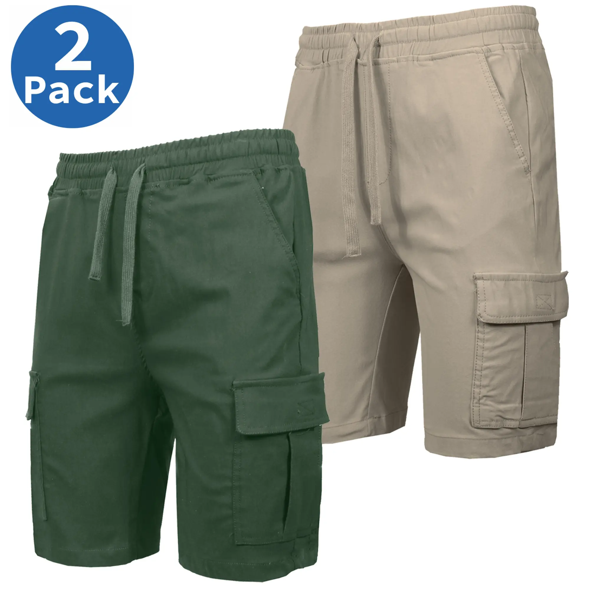 (2 Pack) Khaki-Olive