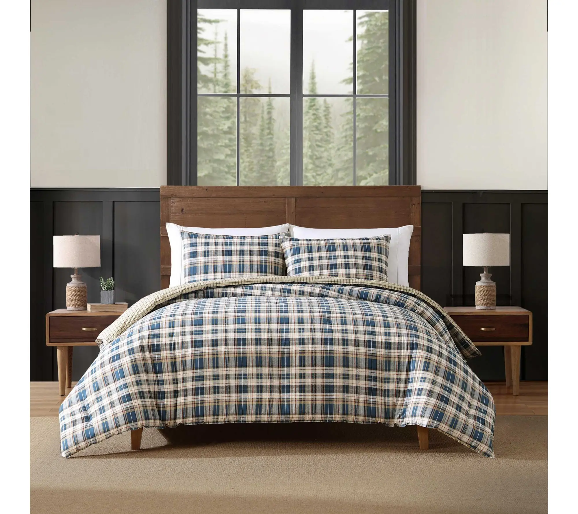 Eddie Bauer Por t Gamble Blue C otton King Duve t Cover Set Eddie Bauer Por t Gamble Blue C otton King Duve t Cover Set