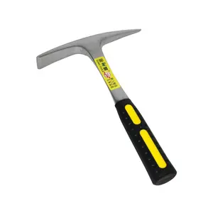 Portable Geological Pickaxe Hammer, One-Piece Forging with Handle, Can Dig and Drill, Essential for Geologists and Enthusiasts, Must-Have Tool