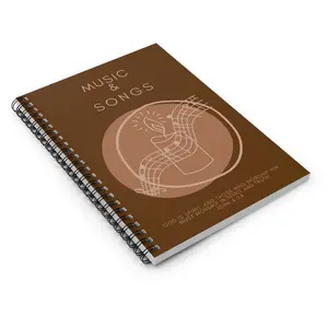 Music & Songs Spiral Notebook | Candle and Musical Notes Ruled Journal