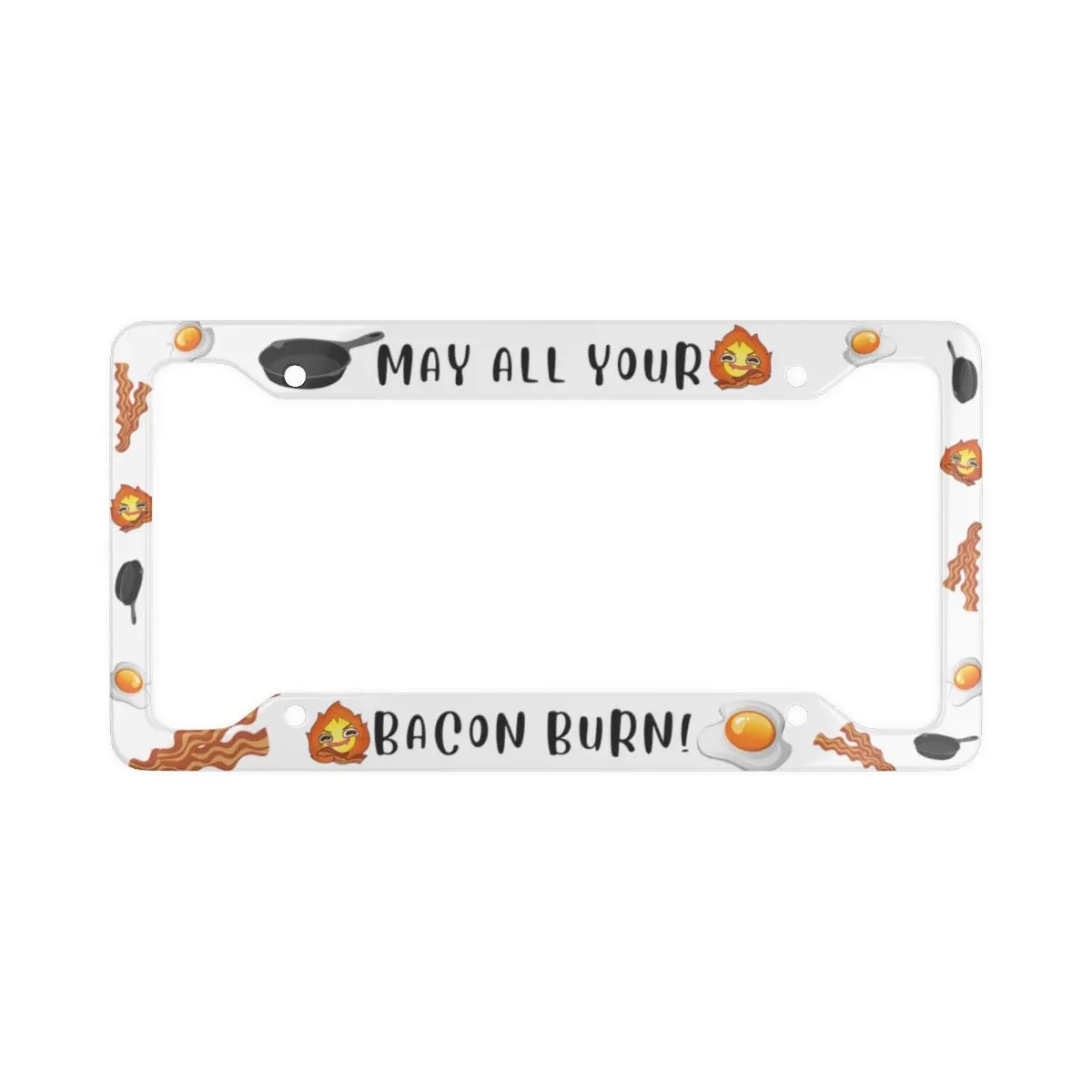 Calcifer License Plate Frame Howl's moving Castle Studio Ghibli Fanart Anime License Frame Black or White License Frame Pink Frame Red Frame