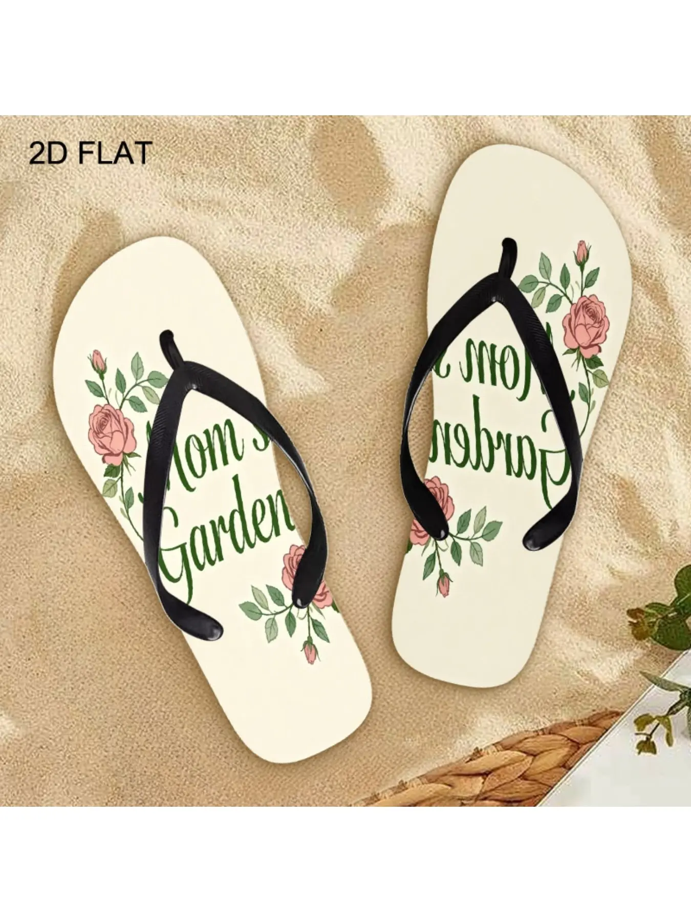 New Women'S Flip Flops for Summer 2026, Featuring a Floral Design Inspired by Mom'S Garden. They Have an Open Toe And Flat Heel, Available in Various Colors And Sizes. Perfect As a Gift for Mother'S Day Or Easter, These Sandals Are Soft, Women Shoes