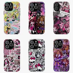 Monster High Characters Protective Phone Case,Tough phone case,for iPhone 16/15/14/13/12/11/17 ProMax Plus for Samsung phones, Gift for her, an excellent choice for Halloween, Christmas and Thanksgiving.
