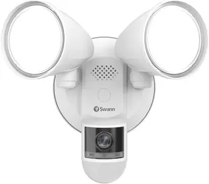 Swann Wi-Fi 4K UHD Security Camera, Surveillance & Security Cameras with Night Vision, Waterproof Motion Activated FloodLight,Wide 115 Degree Viewing, Dimmable 2600 Lumens, Heat Sensing, 2-Way Talk