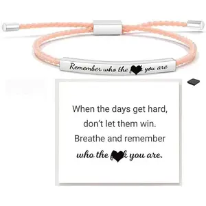 Remember Who The f You are Bracelet Don't Let The Hard Days Win Best Friend Bracelet Inspirational Gifts for Women Trendy
