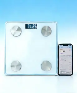 Smart Bluetooth Body Fat Scale Digital Bathroom Scale Minimalist Mini Version with BMI Functionality LED Display & Bluetooth Connectivity for Modern Homes