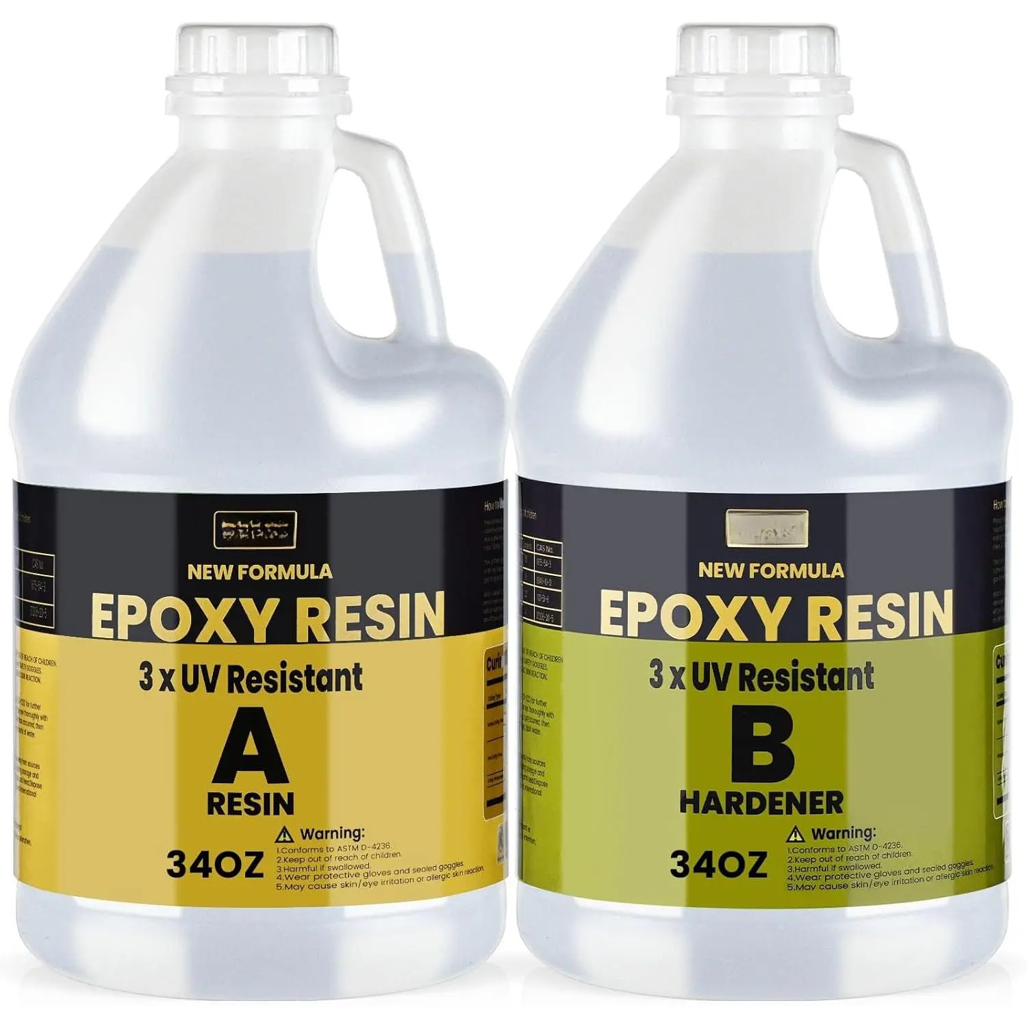 68OZ 3xUV Resistant  Kit,No Bubble &  Clear Epoxy  for Coating, Casting, Table Top,DIY, Bar Top, River Tables,  Art,  with High Gloss Finish