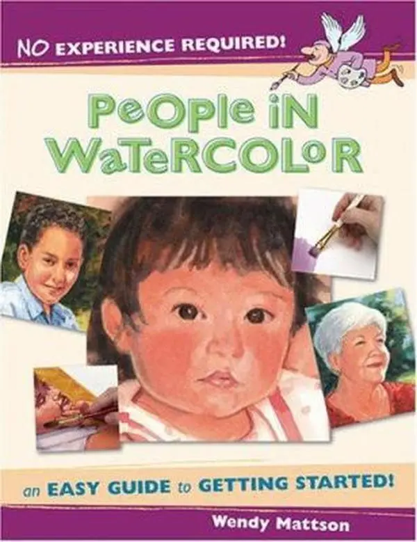 Used Watercolor Workbook - People in Watercolor: An Easy, No Experience Required Painting Guide by Wendy Mattson (Softcover, 111 Pages, 19 Step-by-Step Demonstrations) - English