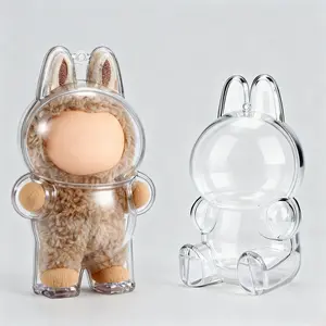 Clear Display Case for Labubu,(Fits Standing & Sitting Poses),Crystal Clear Display Box for The Monsters Figures ,Dustproof & Scratch-Resistant,  Christmas & Black Friday Plush Outfit Set  Collectible Items Collectible Figurines