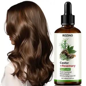 100ml Castor + Rosemary Care Oil, Natural Ingredients, Multi - functional Use, Refreshing and Moisturizing, Gives Thoughtful Care to Hair and Other Parts