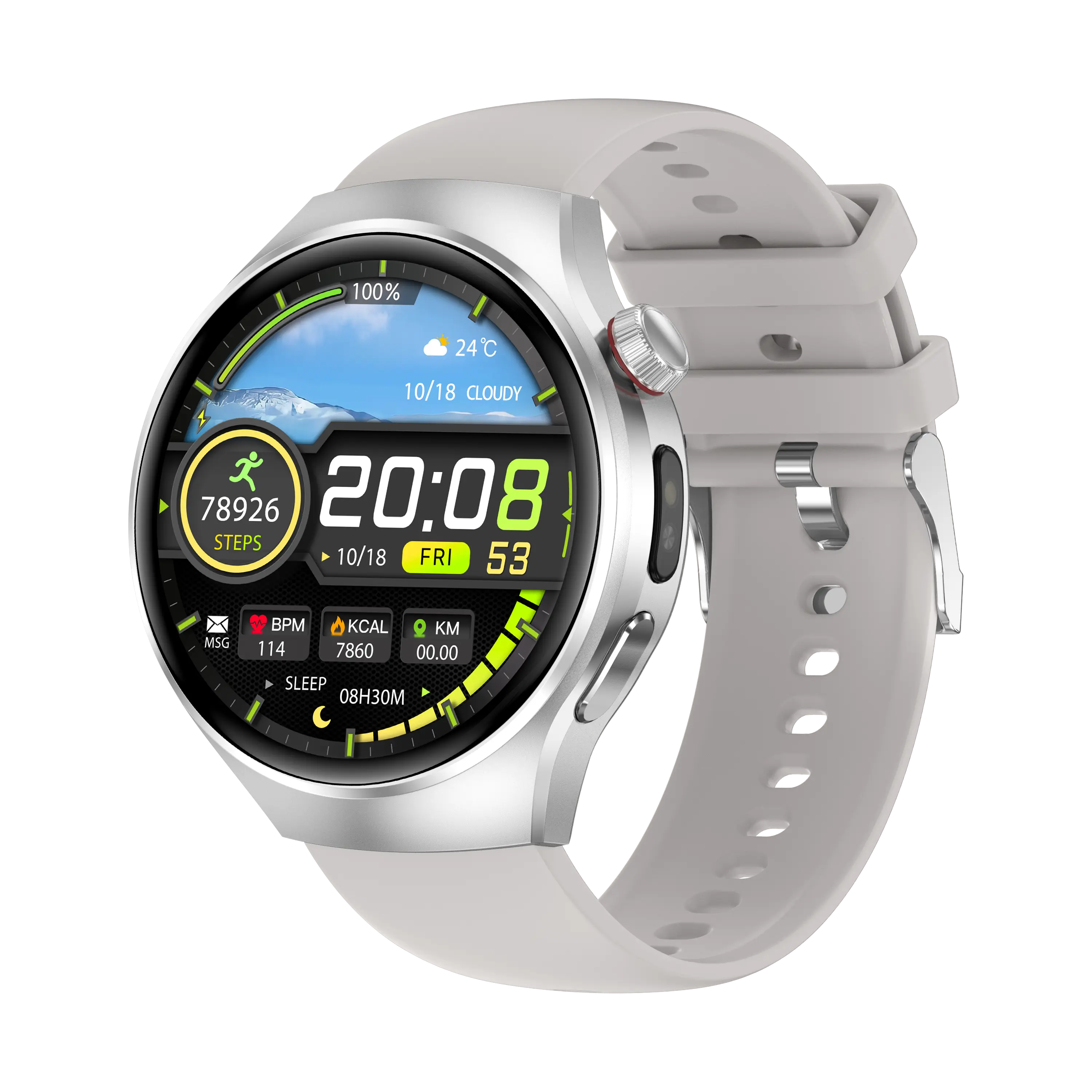 Watch 5 Smartwatch Bluetooth Call AMOLED Ultra HD Screen, Dynamic Dials Messages Push 100+ Sports Modes, Detect Human Health (Herat rate, Blood Oxygen) with Hgih Battery Life, Touch Screen