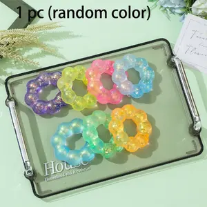 1/3/6 PCS - Donut Bracelet Squishy, Maltose Sequins Style, Fidget Inspired Design, Soft Glue Slow Rebound, Stress Relief Sensory Fidget Toy