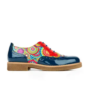 The Artist - Navy Multi Womens Oxford Shoe