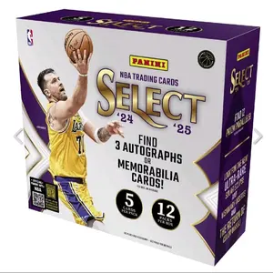 2024 Select Basketball Hobby Box - 12 Packs with 5 Cards per Pack, 3 Autos - Ripped and Shipped