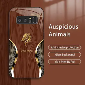 Suitable for [Galaxy Note8] New high-end luxury wood grain zodiac mobile phone case New business simple explosion-proof mobile phone case Affordable price Anti-fall and anti-fingerprint 995
