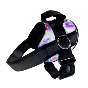 Joyride 2.0 Tie Dye – Easy On No Pull Dog Harness for Medium Dogs Australian Shepherd Adjustable Straps Anti-Chafe Padding Reflective Trim Colorful Summer Vest Hippie XS S M L XL xxl