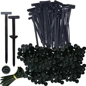 100Pcs Nylon Universal Cable Tie Buckle, HeavyDuty Self-Locking Nylon Zip Ties Holder,Multipurpose Plastic Cable Ties Tool for Car DailyRepair
