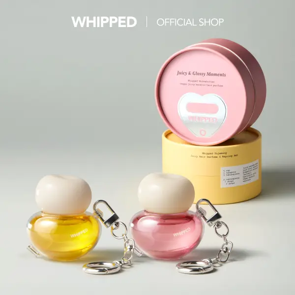 [WHIPPED OFFICIAL] WHIPPED Vegan Juicy Keratin Hair Perfume, Korean Hair Perfume Gift Set for Women, Moisturizing & Nourishing Damaged Hair, 0.5 fl. oz