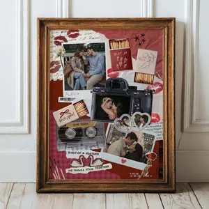Personalized Matchbox Poster, Anniversary Valentine Gift