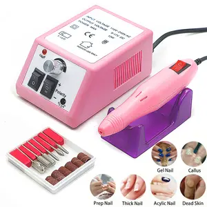 20000RPM Pedicure Manicure Tools For Acrylic Nails Thick Nails For Nail Salon Supplies For Home And Salon Use Pedicure Polishing And Styling, 4/8/10 Set & 6 Color- Low Noise, Whit Square Polishing File & Ceramic Polishing & Sanding Bands Nail File