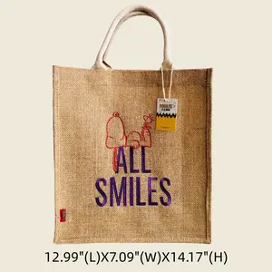 Snoopy Series Large Jute Bag, Cute Snoopy Design,Spacious Capacity, Ideal for Daily Item Storage & Casual Carry, Perfect for Shopping & Fan Use,Classic Women's Tote Bag Retro Genuine(1pc)