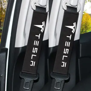 New Fashion Car Seat Belt Protector, Shoulder Pads & Cervical Support, Ideal for Tesla Model 3/s/y/roadster/spacex, Car Interior Accessory