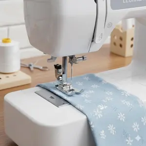 Home Sewing Machine Presser Feet 7 accessories Kit, Sewing Supplies Crafts: Includes Overlock, zigzag & quilting Presser Feet, Stitch Width Adjusting Tool, Anti-Slip Design, Upgraded Stitch Selection & edge Finishing Attachments for Diy sewing Projects