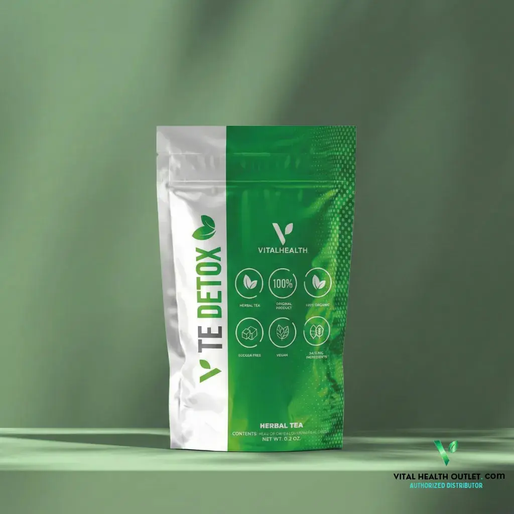 Vital Health V-TeDetox Natural Gentle Herbal Digestive Cleanse & Bloating Relief Tea with Senna Leaf, Marshmallow Leaf & Chamomile for Digestive Soothing