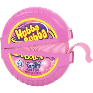Hubba Bubba Bubble Gum 2oz. - Tape Awesome Original Flavor 6 Feet Fun Easy To Use Confectionery Product For All Ages