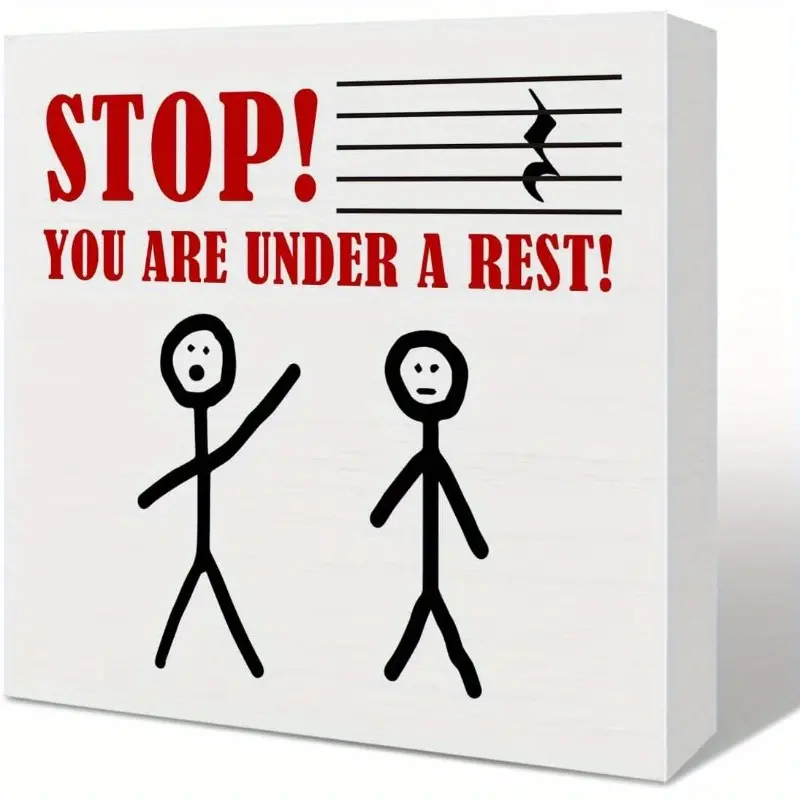 Music Teacher Gifts for Women Men, Teacher Appreciation Week Gifts for Music Band Piano Teacher, Thank You Teacher Gifts from Student, Office Desk Wooden Box Sign Signage Decor Novelty Decor Home Office Decor 5x5 inch