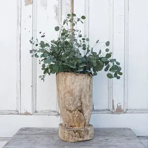 Rustic Tree Stump Planter #4