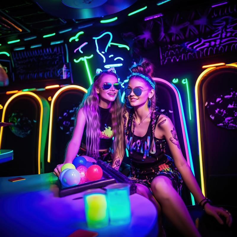 Barrina T10 LED Black Light Bar, Vertical Standing UV Blacklight, 40W, 400nm, 4FT with On/Off Switch and Tripod Floor Stand