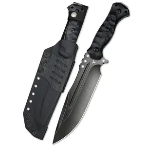 LENGREN 078 Tactical Fixed Blade Knife Sleipner Steel G10 Handle Kydex Sheath for EDC Outdoor Camping Survival Hunting Fishing