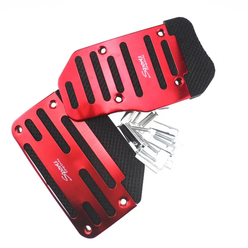 Sporty Anti-Slip Car Pedal Pads |   Stainless Steel Pedal Covers for Manual/Automatic Transmission Vehicles, Car Accessories, Foot Pedal, Father's Day Gift
