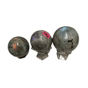 Natural Labradorite Crystal Spheres - Premium Quality Healing Stones for Home Decor & Spiritual Practices