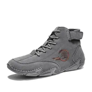 Men's Lightweight Leather Chukka Boots, Non-Slip, Waterproof, for Outdoor Walking