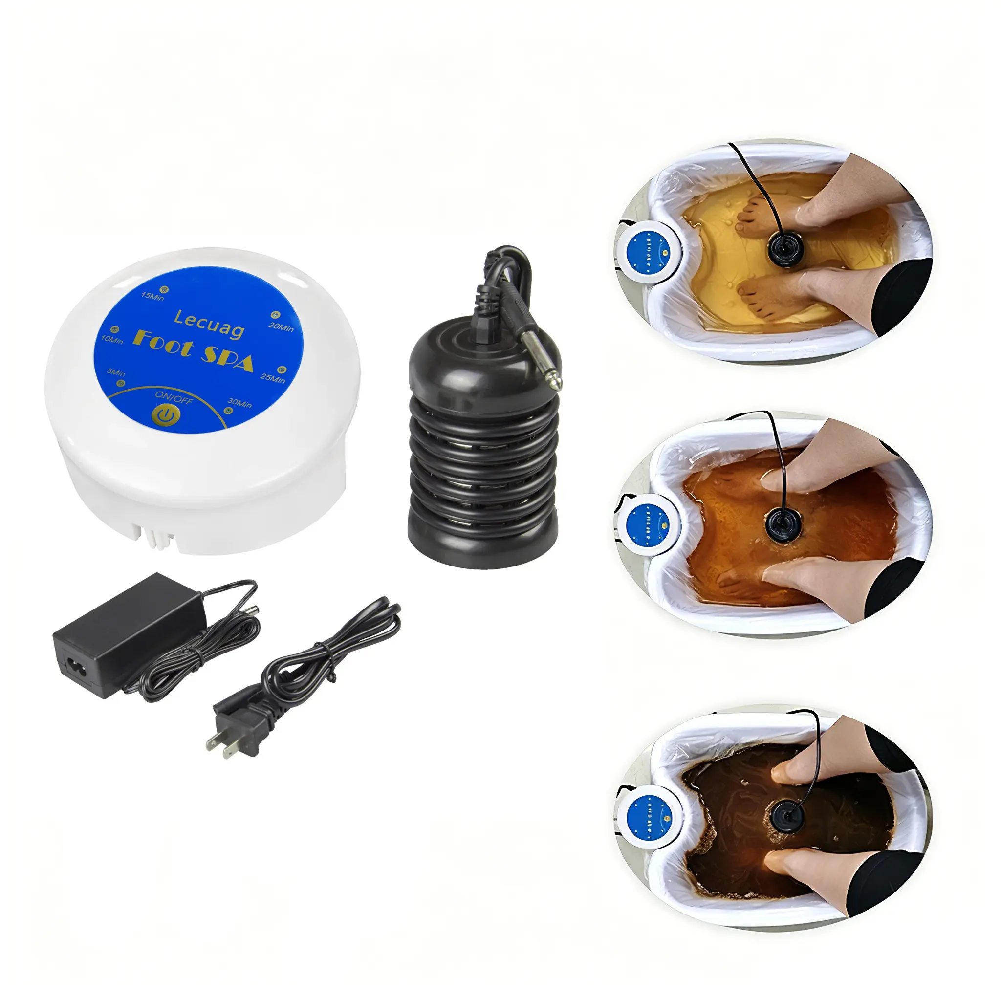 Portable Ionic Foot Bath Detox Machine – At-Home Relaxation & Wellness Device with Smart Controller, Perfect Wellness Gift for Body Detox & Stress Relief Not Include Basin Tub Relaxation Aid Adjustable Relaxing, Massage Devices