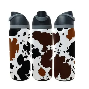 1pc 17oz/17.5oz/20oz/22oz/26oz/30oz/30.5oz/32oz/33oz/40oz Tumbler ，Cow   Print Stuff Insulated Stainless Steel，Suitable for outdoor use, gyms, camping, and offices - an ideal gift for birthdays, Christmas, Father's Day, fitness essentials