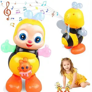Electric Dancing Swing Music Bee Toy, Interactive Sensory Light & Sound Learning Toy for Kids, Party Birthday Halloween Christmas Gift