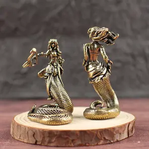 Brass Medusa ornaments, ancient Greek snake crafts, home and office desktop ornaments, cross-border game models