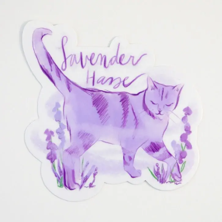 Lavender Haze Cat Sticker